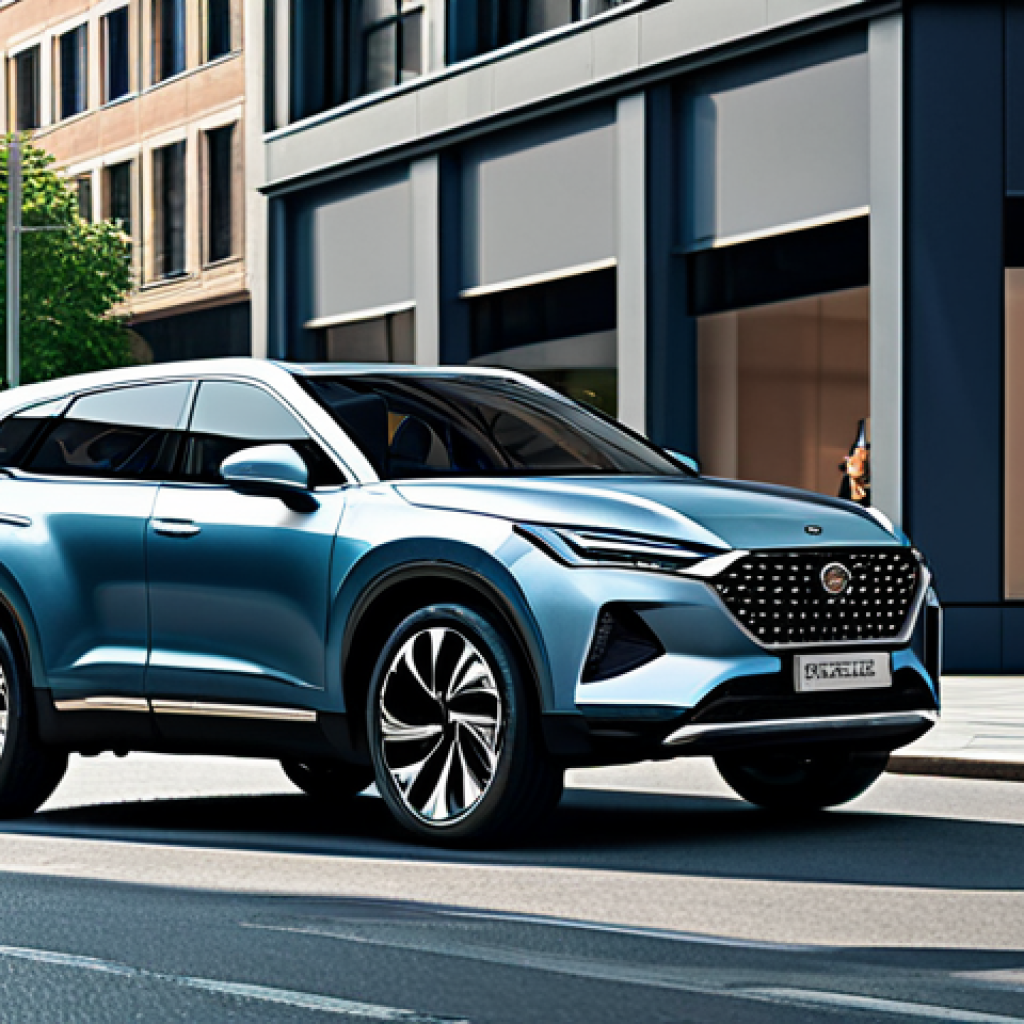 지엠 쉐보레 이쿼녹스 하이브리드 출시 소식 - Modern Car Design Evolution**
"Sleek, modern hybrid SUV, parked in a city center, showcasing design...