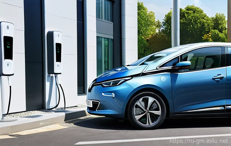 지엠 쉐보레 볼트 EV와 르노 조에 비교 - **Prompt 1: Urban Electric Drive - Dynamic vs. Serene**
    A high-definition, dynamic shot of a sil...