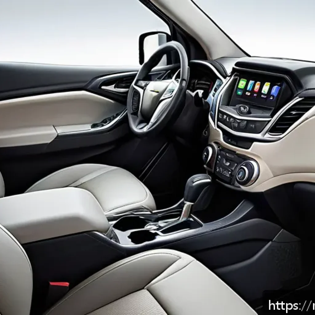지엠 쉐보레 트레일블레이저의 내부 공간 - Interior view of a modern Chevrolet Trailblazer cabin showcasing ergonomic design and spacious seati...